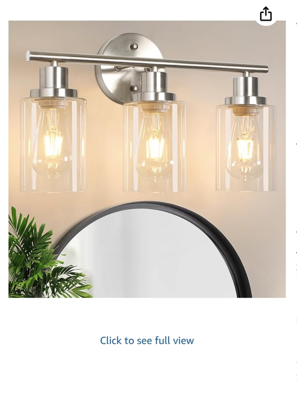 Modern Silver Vanity 3 Light Vanity Lights Brushed Nickel Wall Sconce Light
